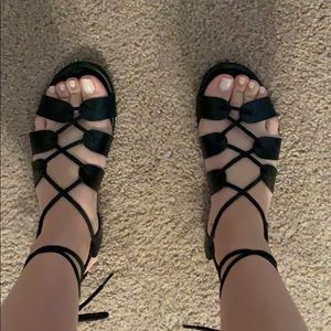 Lace up sandals